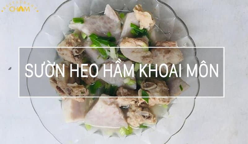 Canh sườn heo hầm khoai môn