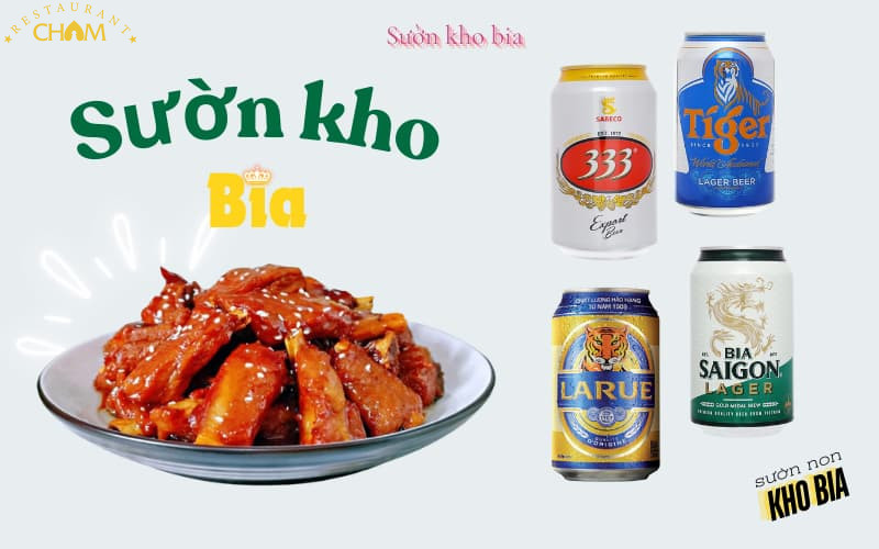 Sườn non kho bia